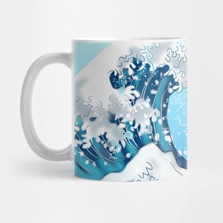 Wave off Kanagawa with a blue moon Mug